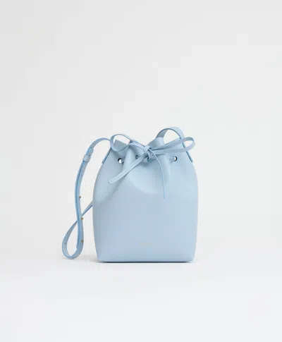 Mansur Gavriel Mini Bucket Leather Bag In Cielo