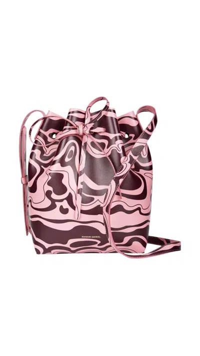 Mansur Gavriel Mini Bucket Bag In Flamingo/plum In Pink