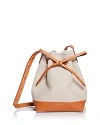 Mansur Gavriel Mini Drawstring Canvas Bucket Bag In Natural