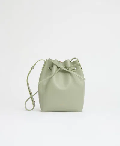 Mansur Gavriel Mini Bucket Bag In Sage