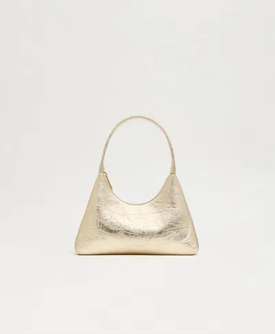 Mansur Gavriel Candy Mini Metallic Leather Shoulder Bag In Gold