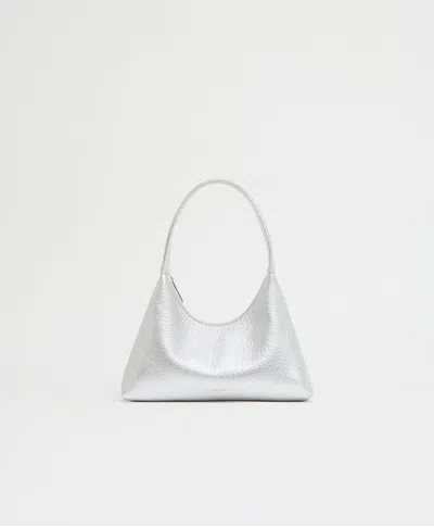 Mansur Gavriel Mini Candy Bag In Tumbled Silver