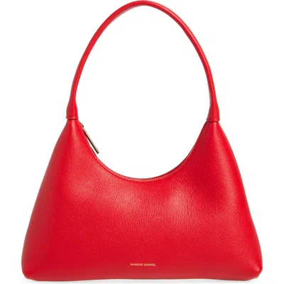 Mansur Gavriel Mini Candy Leather Hobo Bag In Red