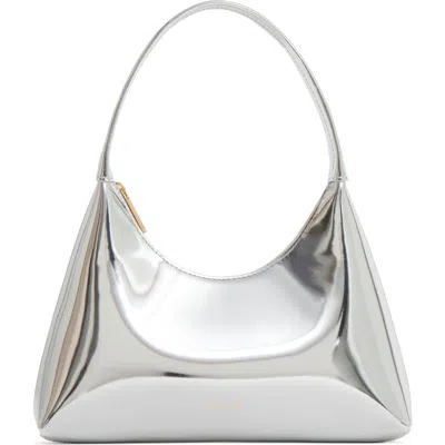 Mansur Gavriel Mini Candy Metallic Leather Bag In Silver