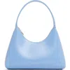 Mansur Gavriel Mini Candy Spazzalato Leather Hobo Bag In Blue