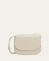 Mansur Gavriel Mini Classic Leather Saddle Crossbody Bag In Gray