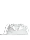 Mansur Gavriel Mini Cloud Metallic Leather Clutch In Silber