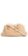 Mansur Gavriel Cloud Mini Raffia Clutch Bag In Natural/avorio