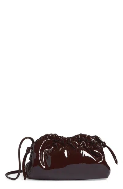 Mansur Gavriel Mini Cloud Leather Clutch In Aubergine