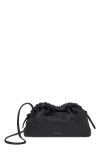 Mansur Gavriel Mini Cloud Leather Clutch In Black/flamma