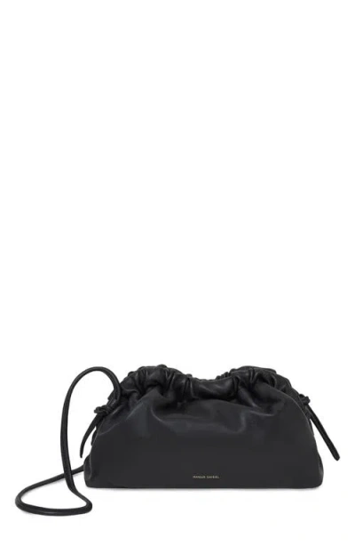 Mansur Gavriel Mini Cloud Leather Clutch In Black/flamma