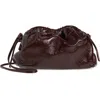 Mansur Gavriel Mini Cloud Leather Clutch In Burgundy