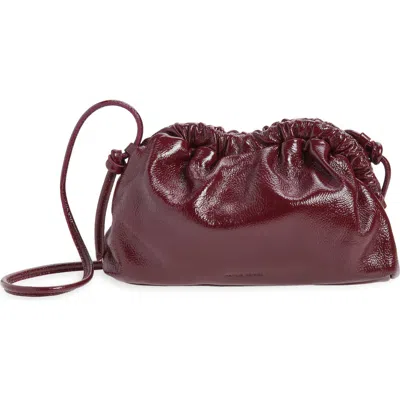 Mansur Gavriel Mini Cloud Leather Clutch In Claret