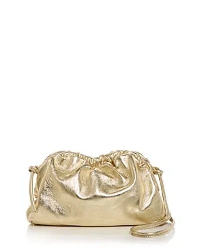 Mansur Gavriel Mini Cloud Leather Clutch In Gold