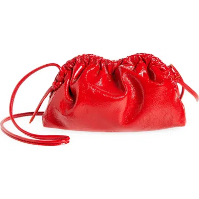 Mansur Gavriel Mini Cloud Leather Clutch In Poppy