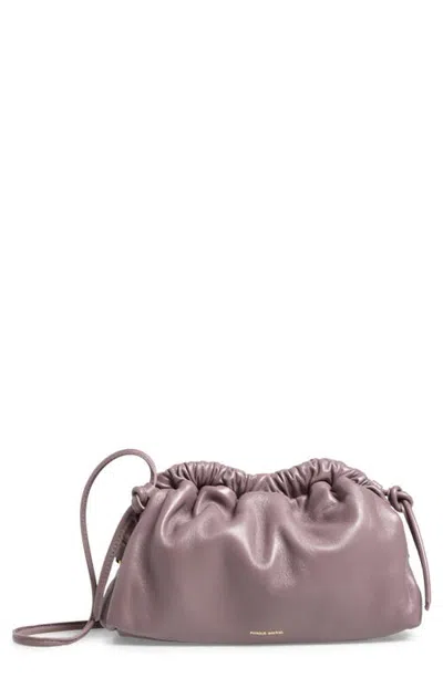 Mansur Gavriel Mini Cloud Leather Clutch In Uva