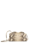Mansur Gavriel Mini Cloud Snakeskin Embossed Leather Clutch In Animal Print