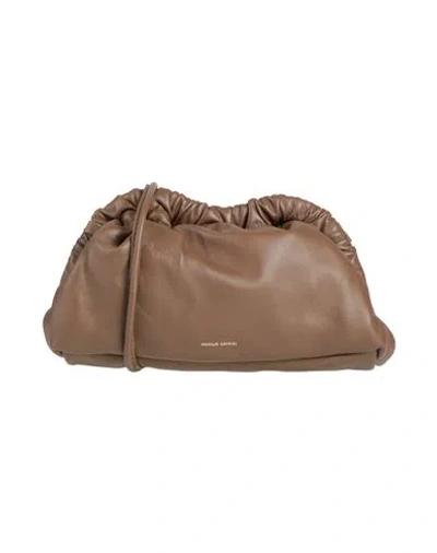 Mansur Gavriel Mini Cloud Woman Cross-body Bag Tan Size - Leather In Brown