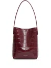 Mansur Gavriel Mini Everyday Cabas Crocodile-embossed Tote Bag In Red