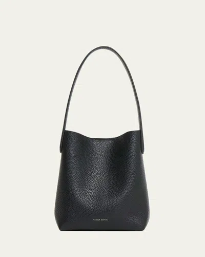 Mansur Gavriel Mini Everyday Cabas Leather Top-handle Bag In Black