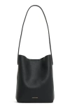 Mansur Gavriel Mini Everyday Cabas Leather Tote In Black