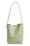 Mansur Gavriel Mini Everyday Cabas Leather Shoulder Bag In Sage