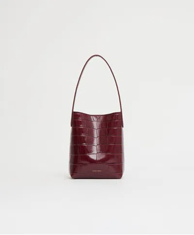 Mansur Gavriel Mini Everyday Cabas In Oxblood Croc