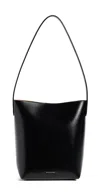 Mansur Gavriel Mini Everyday Cabas Tote Black/caramel In Black/caramel