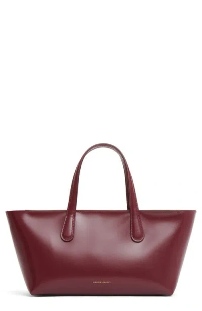Mansur Gavriel Mini Everyday Leather Tote In Burgundy