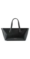 Mansur Gavriel Mini Everyday Tote Black/caramel In Black/caramel