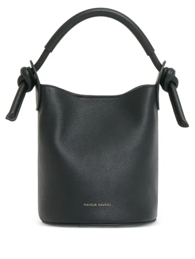 Mansur Gavriel Mini Fortuna Bucket Bag In Black