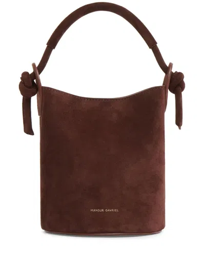 Mansur Gavriel Mini Fortuna Bucket Bag In Brown