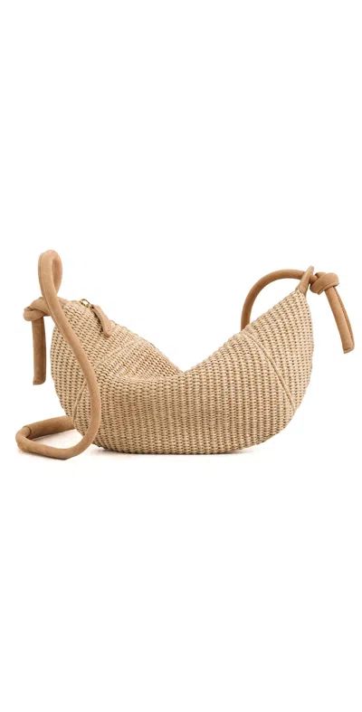 Mansur Gavriel Mini Fortuna Crossbody Bag Natural In Brown