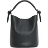 Mansur Gavriel Mini Fortuna Leather Bucket Bag In Black