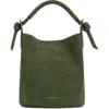 Mansur Gavriel Mini Fortuna Leather Bucket Bag In Green