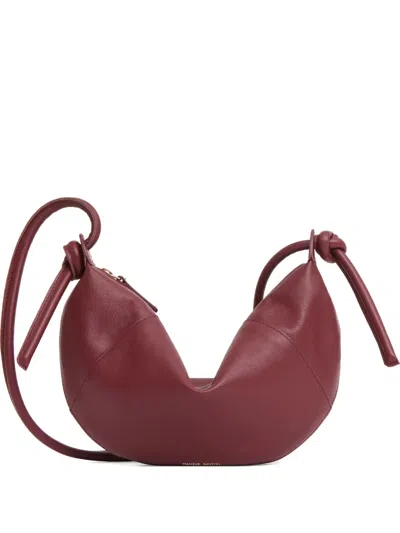 Mansur Gavriel Mini Fortuna Leather Crossbody Bag In Red