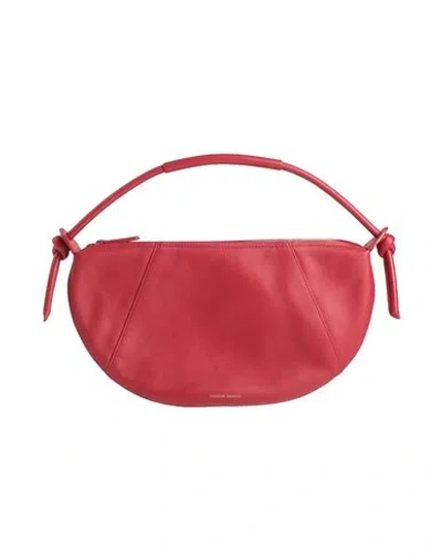 Mansur Gavriel Mini Fortuna Woman Handbag Brick Size - Leather In Red