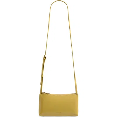 Mansur Gavriel Mini Gaia Leather Crossbody Bag In Sand