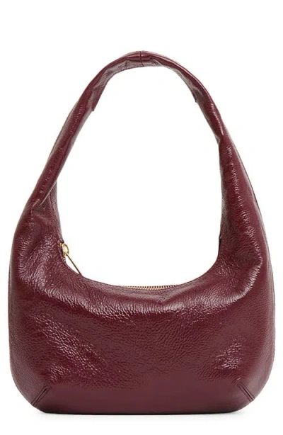 Mansur Gavriel Mini Gnocchi Leather Hobo Bag In Burgundy