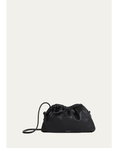 Mansur Gavriel Mini Lambskin Cloud Clutch Bag In Black/flamma
