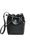 Mansur Gavriel Mini Leather Bucket Bag In Black