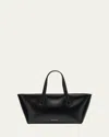 Mansur Gavriel Mini Leather Everyday Top-handle Bag In Black Caramel