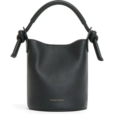 Mansur Gavriel Mini Mini Fortuna Bucket Bag In Black