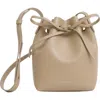 Mansur Gavriel Mini Soft Leather Bucket Bag In Warm Grey