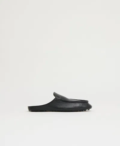 Mansur Gavriel Moccasin Leather Mules In Black