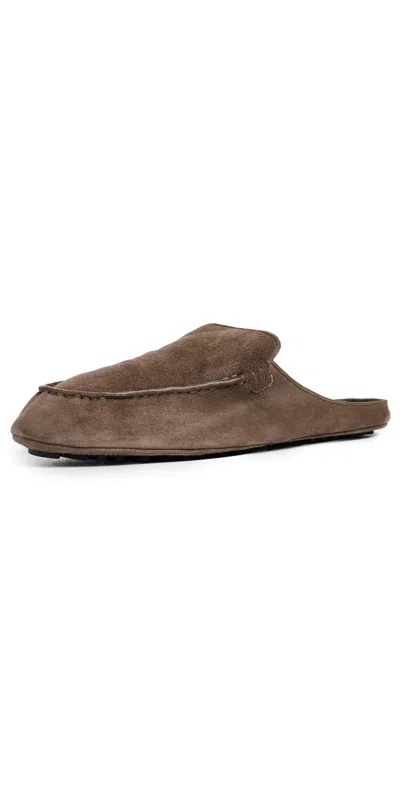 Mansur Gavriel Moccasin Mules Anise In Brown