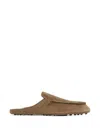 Mansur Gavriel Moccasin Suede Mules In Brown
