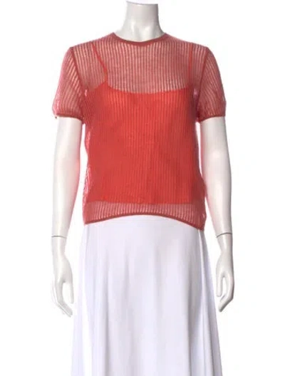 Pre-owned Mansur Gavriel Mohair Crew Neck Sweater In Pink