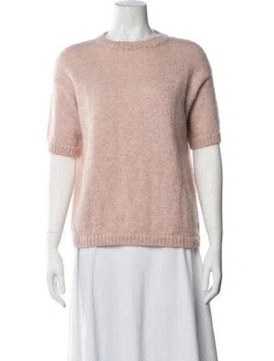 Pre-owned Mansur Gavriel Mohair Crew Neck Sweater In Pink