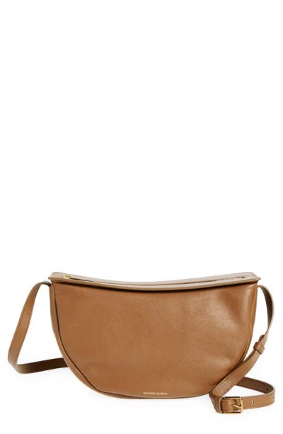 Mansur Gavriel Moon Calfskin Leather Crossbody Bag In Desert